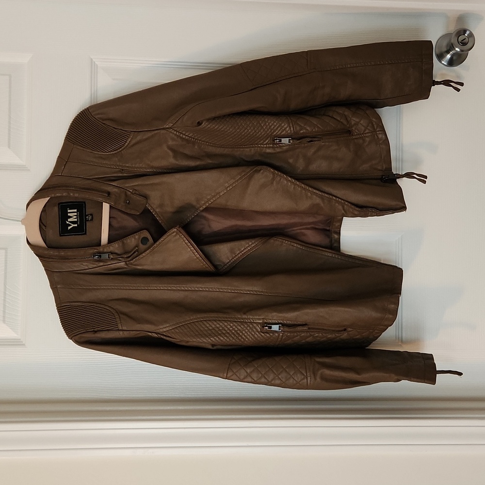 Brown leather like jacket